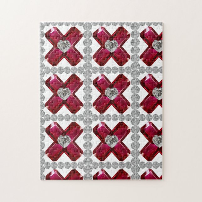 Puzzle Ruby Diamond Art, rojo (Vertical)