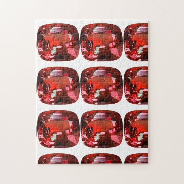 Puzzle Ruby Gemstone Red (Vertical)