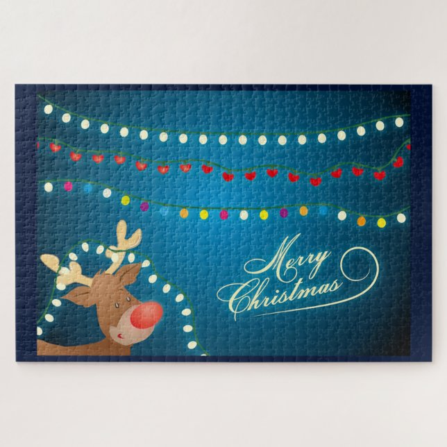 Puzzle Rudolph y las luces Navidades (Horizontal)