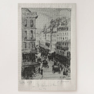 Puzzle Rue Saint-Lazare, París (1897) por Camille Pissarr