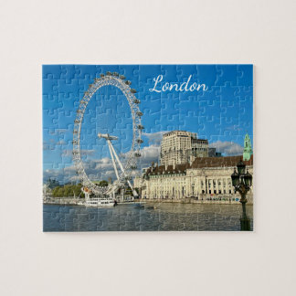 Puzzle Rueda de Ferris London Eye y Támesis personalizado