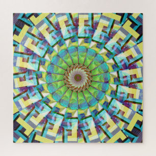 Puzzle Rueda de la fortuna Resumen arte fractal Boho Groo