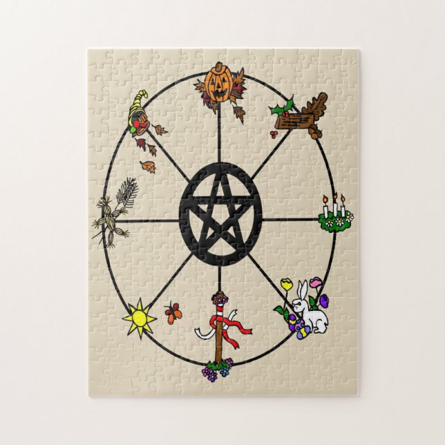 Puzzle Rueda pagana de Wicca del año (Vertical)