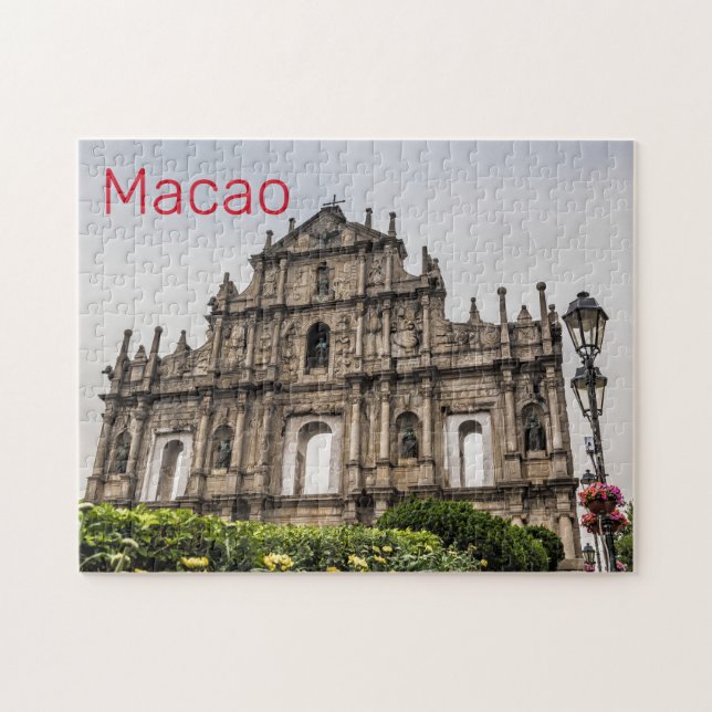 Puzzle Ruina de Macao de la Iglesia de San Pablo, recuerd (Horizontal)
