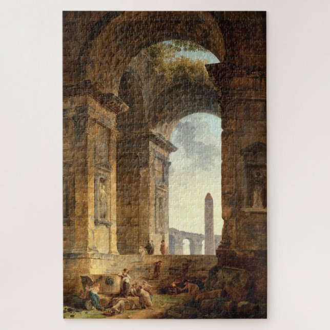 Puzzle Ruinas con un Obelisco de Robert Hubert (Vertical)
