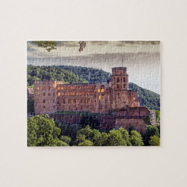 Puzzle Ruinas famosas del castillo, Heidelberg, Alemania (Horizontal)