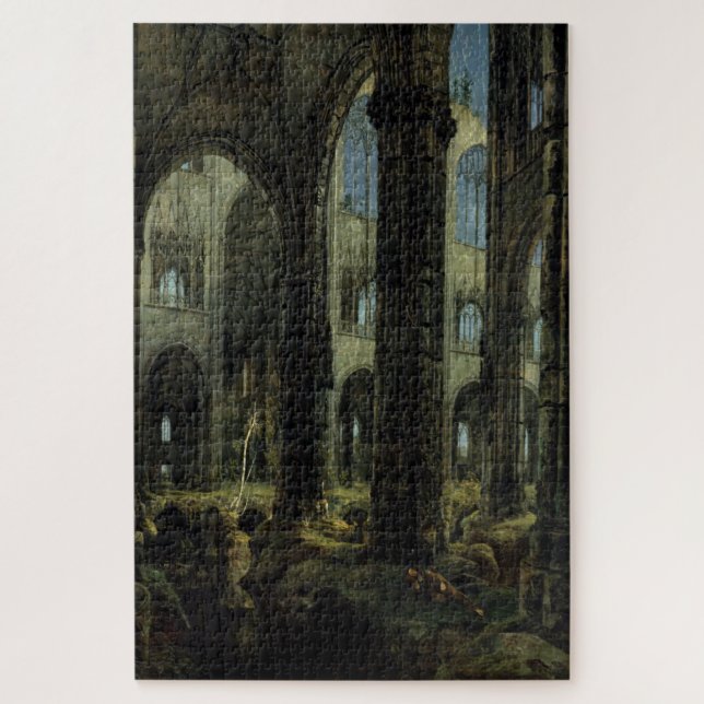 Puzzle Ruinas góticas (por Carl Blechen) (Vertical)
