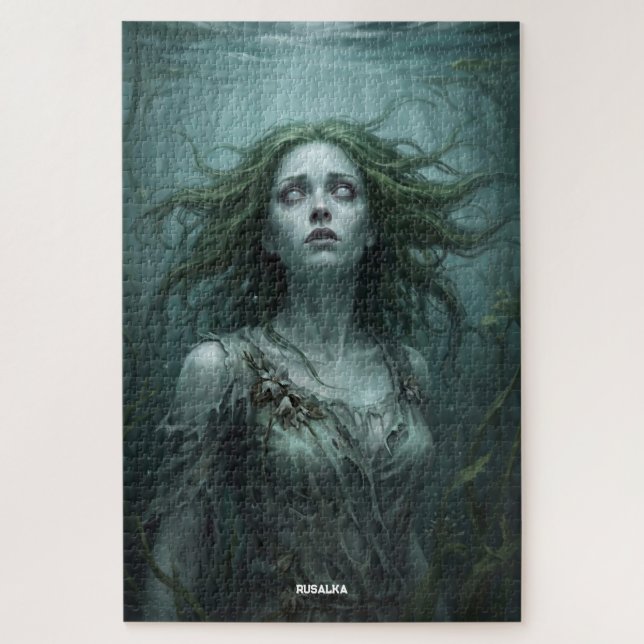 Puzzle Rusalka Flotando en Estanque Estancado (Vertical)