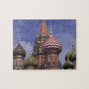 Puzzle Rusia, Moscú, Plaza Roja. famosas cebolla de San