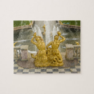 Puzzle Rusia, San Petersburgo. Fuente de Samson en