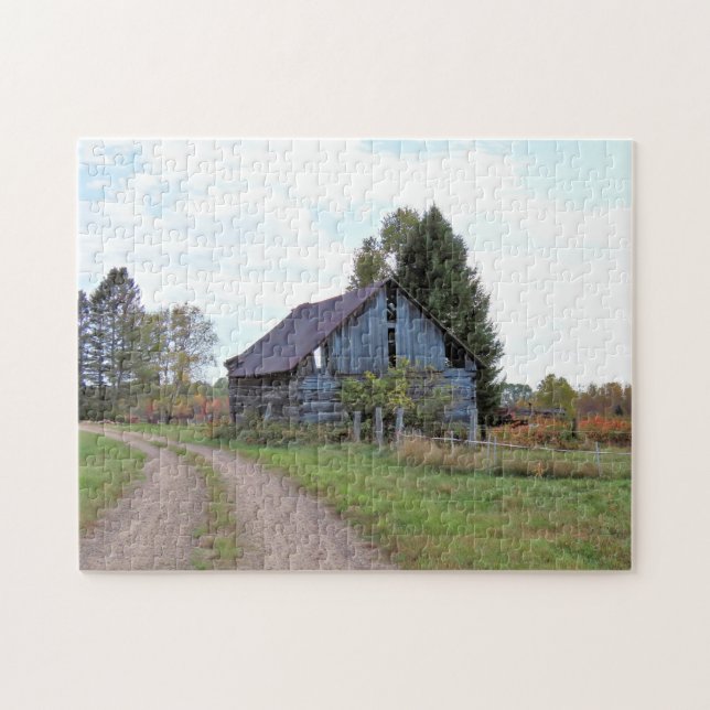 Puzzle Rustic Countryside Barn on a Gravel Road (Horizontal)