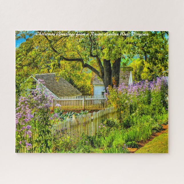Puzzle Rustic Garden West Virginia.Saludos de Navidad (Horizontal)