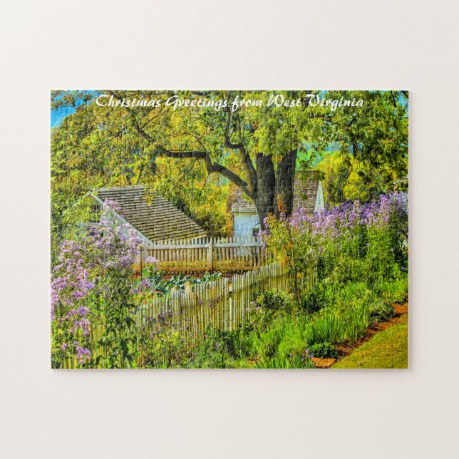 Puzzle Rustic Garden West Virginia.Saludos de Navidad (Horizontal)
