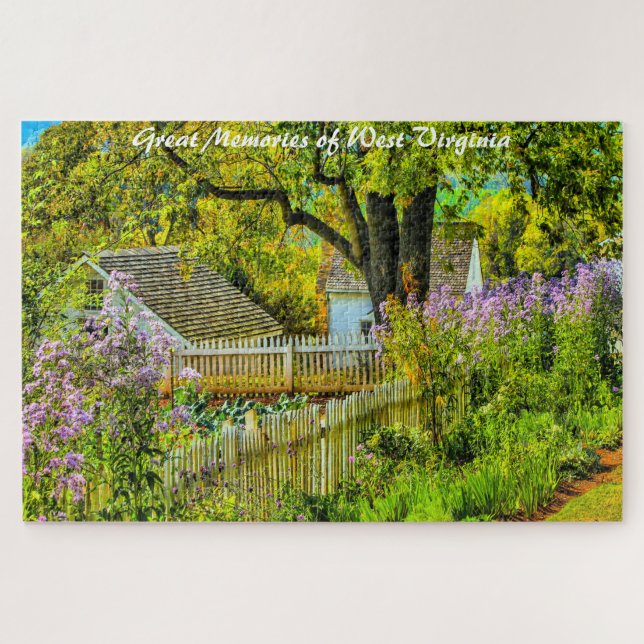 Puzzle Rustic Garden West Virginia. Saludos navideños Ji (Horizontal)