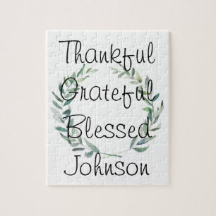 Puzzle Rústica granja Watercolor Magnolia Wreath Design