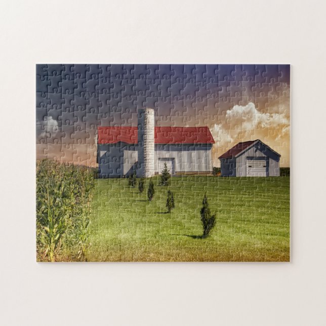 Puzzle Rústico Barn Ohio. (Horizontal)