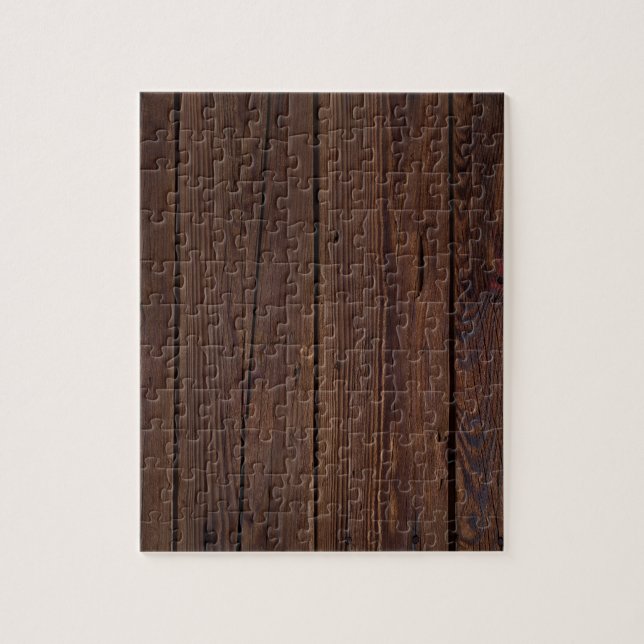Puzzle Rústico Dark Madera Marrón Estilo de campo de la c (Vertical)