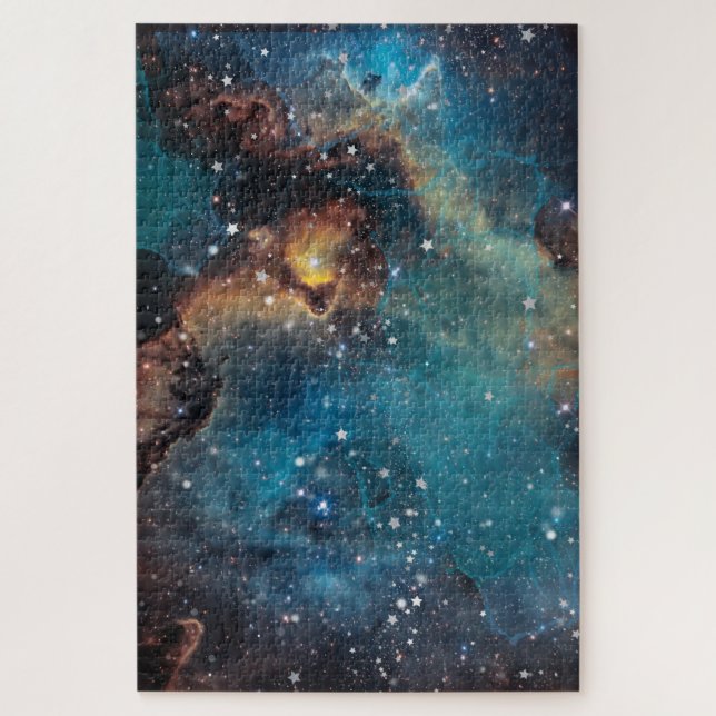 Puzzle Rusty Blue Cloud Nebula (Vertical)