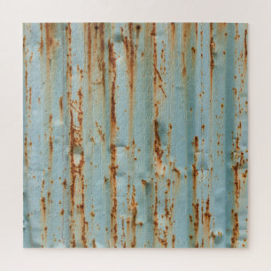 Puzzle Rusty Blue Pintado Textura Metalizado