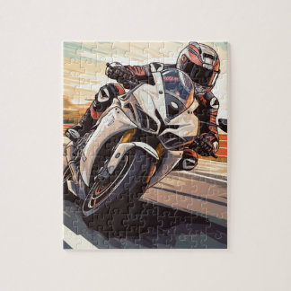 Puzzle Ruta de Carreras de motocicletas de época
