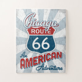 Puzzle Ruta de Chicago 66 Viñeta América Illinois