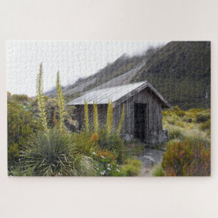 Puzzle Ruta del Monte Cook y refugio /travel Nueva Zeland