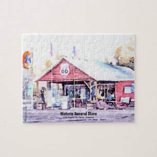 Puzzle Ruta Histórica 66 Arizona Tienda General Acuarela