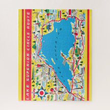 Ruta Superior del Lago Colorido Vintage