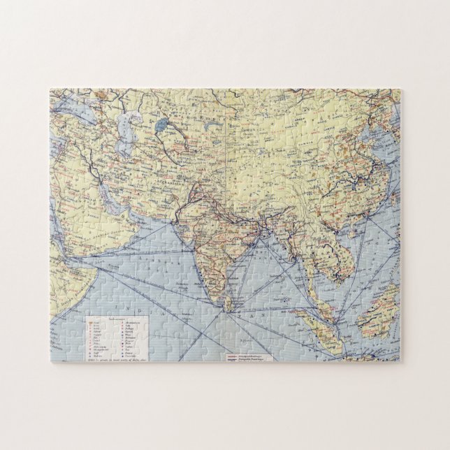 Puzzle Rutas comerciales comerciales el | Asia del Sur (Horizontal)