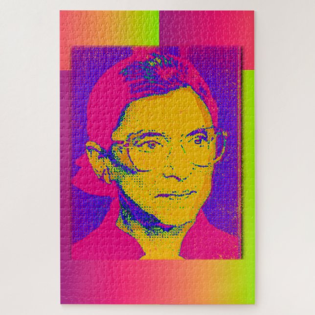 Puzzle Ruth Bader Ginsburg 1983, retrato de arte pop (Vertical)