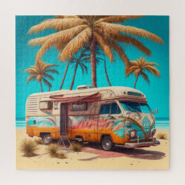 Puzzle RV Retro y Palmeras