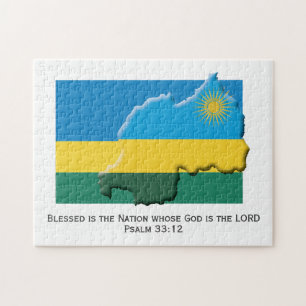 Puzzle RWANDA   Nación Bendecida   BANDERA RWANDAN