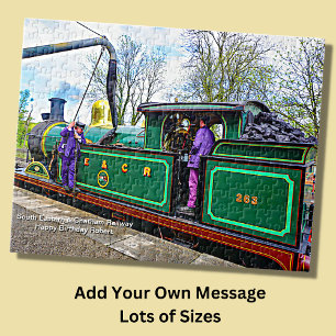 Puzzle S E & Chatham Railam Steam Train - Add Name Text