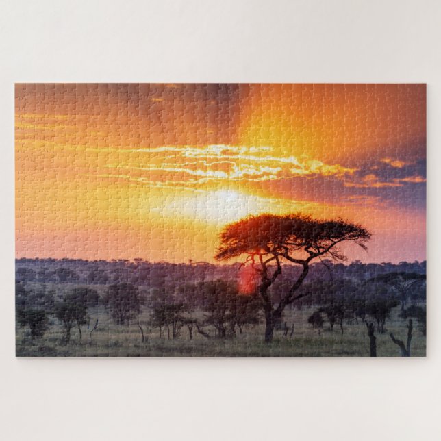 Puzzle Safari en el Parque Nacional Serengeti (Horizontal)