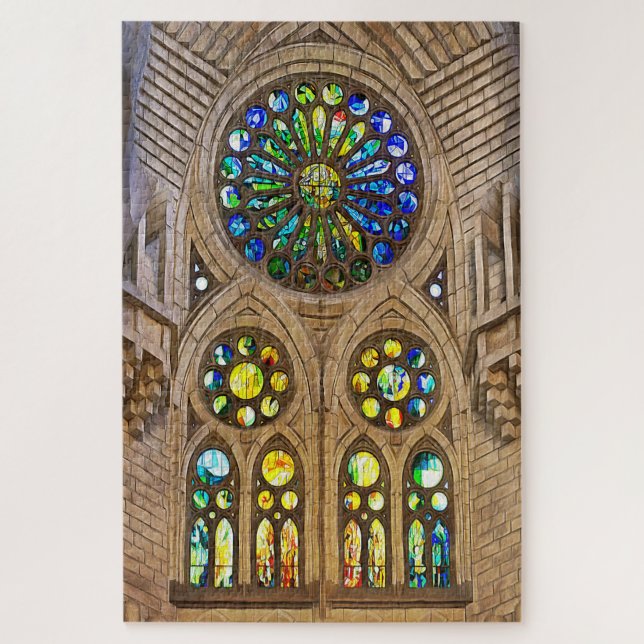 Puzzle Sagrada Familia. Interior. Ver 12. (Vertical)