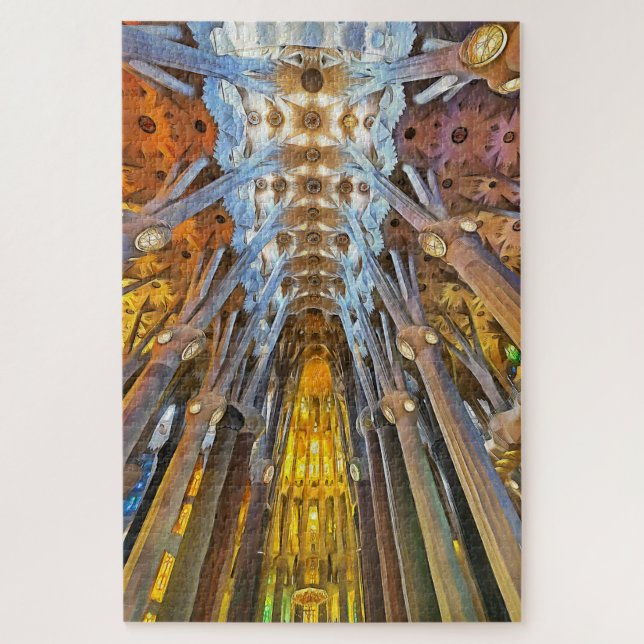 Puzzle Sagrada Familia. Interior. Ver 21. (Vertical)