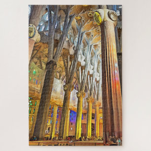 Puzzle Sagrada Familia. Interior. Ver 9.