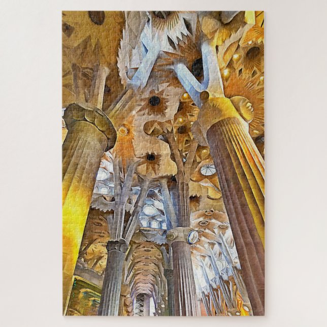 Puzzle Sagrada Familia. Interior. Vista 16. (Vertical)