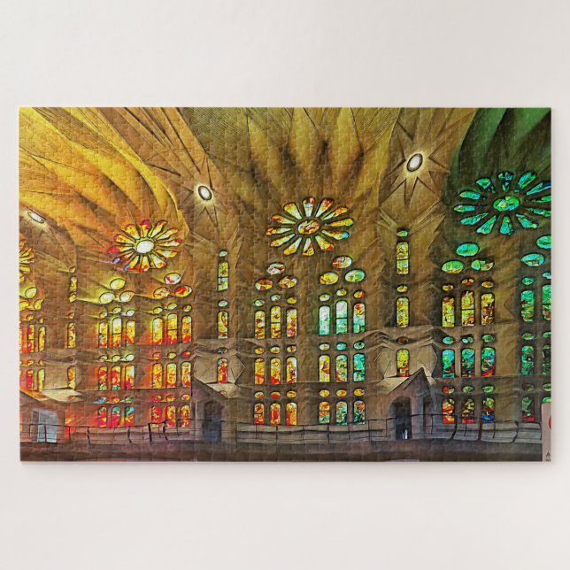 Puzzle Sagrada Familia. Interior. Vista 19. (Horizontal)