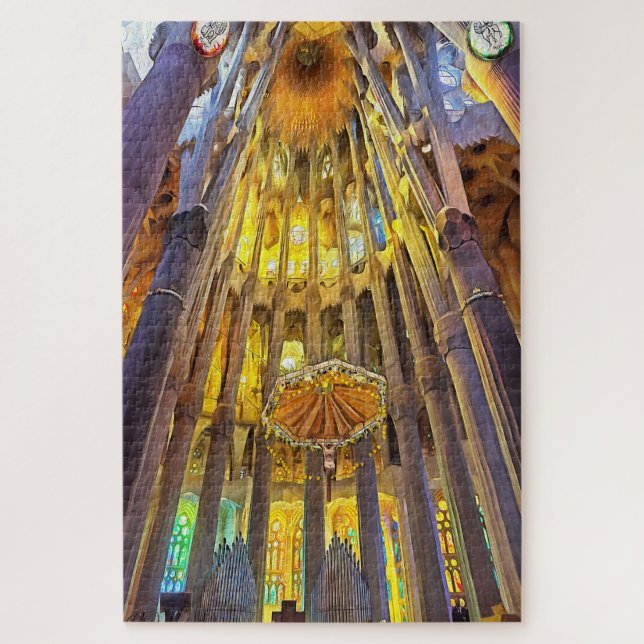 Puzzle Sagrada Familia. Interior. Vista 22. (Vertical)