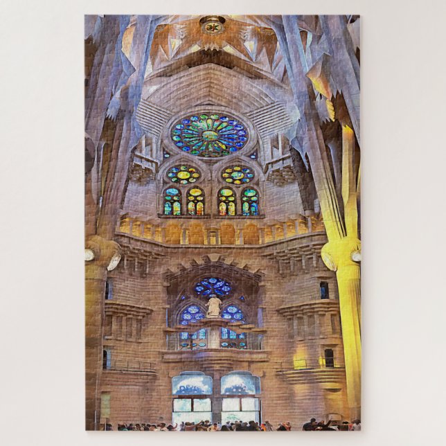 Puzzle Sagrada Familia. Interior. Vista 24. (Vertical)