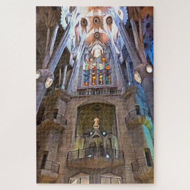 Puzzle Sagrada Familia. Interior. Vista 25. (Vertical)