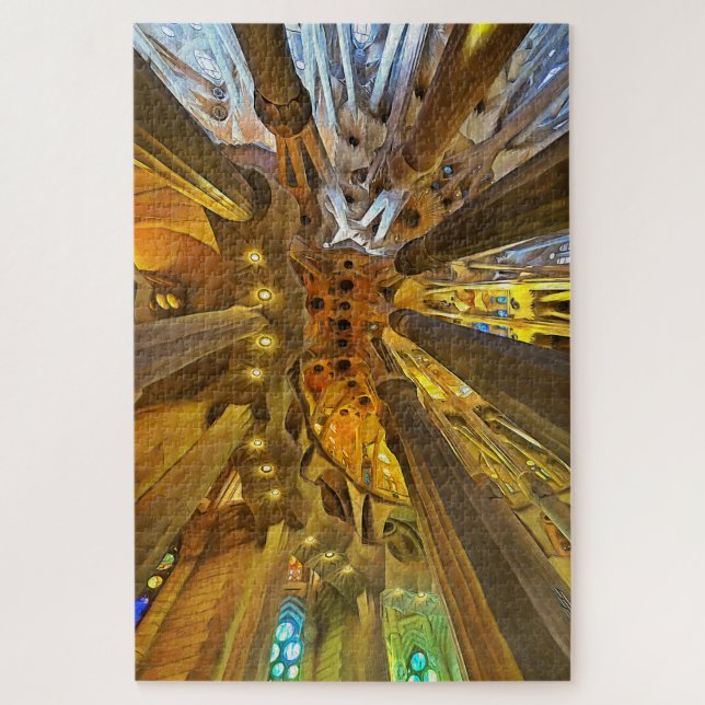 Puzzle Sagrada Familia. Interior. Vista 26. (Vertical)