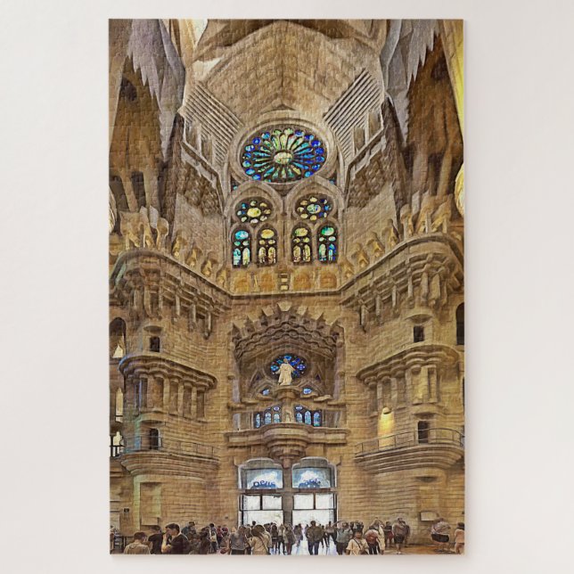Puzzle Sagrada Familia. Interior. Vista 32. (Vertical)