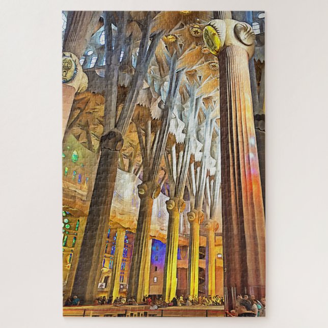 Puzzle Sagrada Familia. Interior. Vista 9. (Vertical)