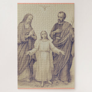 Puzzle Sagrada Familia Jesús, Virgen María y San José 