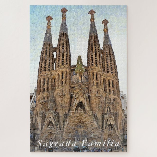 Puzzle Sagrada Familia.Vista 3. (Vertical)
