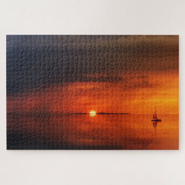 Puzzle Sailboat Sunset (Horizontal)