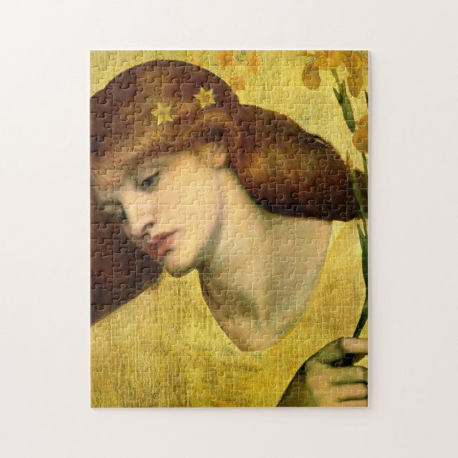 Puzzle Saint Lily (por Gabriel Rossetti) (Vertical)