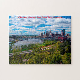 Puzzle Saint Paul Minnesota. Felicitaciones de Navidad